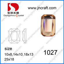 Machine Cut Mirror Light Peach Octagon Glass Beads for Dress